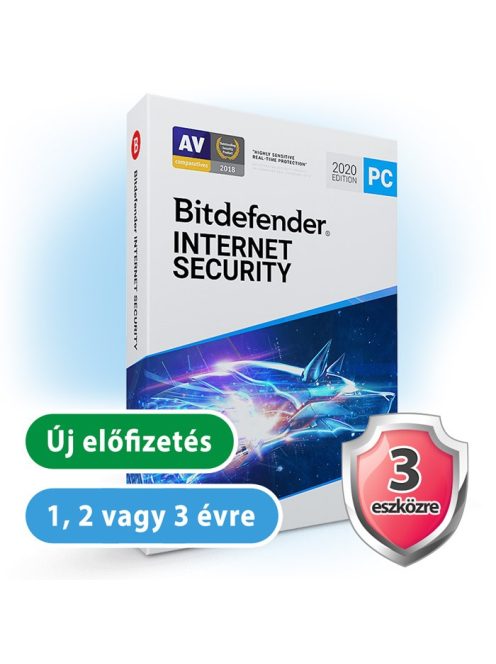 Bitdefender Internet Security 3 eszköz / 2 év