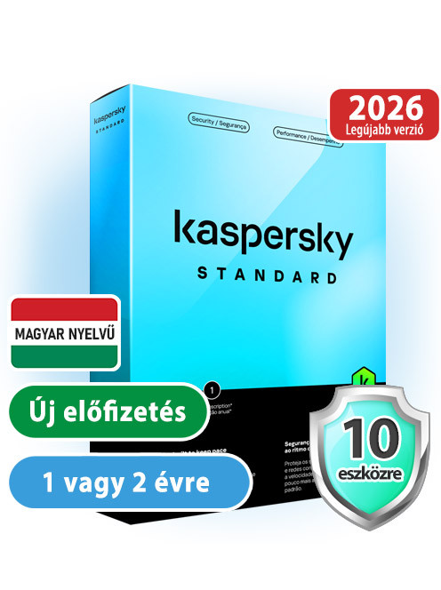Kaspersky Standard (Antivirus 2026) 10 eszközre 2 évre