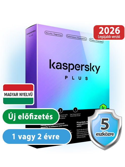 Kaspersky Plus (Internet Security 2026) Multi-Device 5 eszközre 1 évre