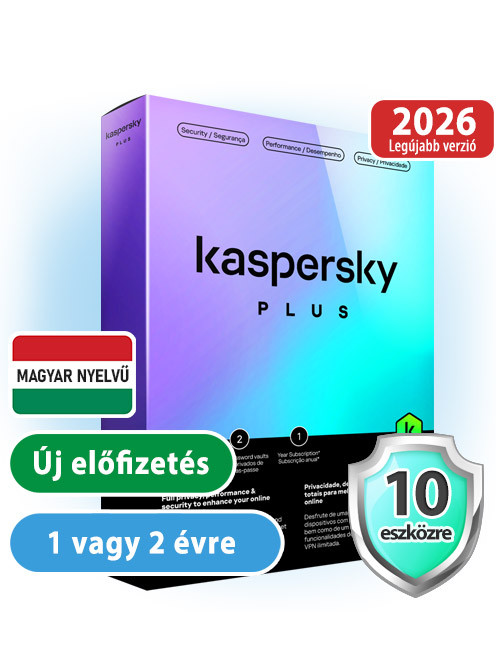 Kaspersky Plus (Internet Security 2026) Multi-Device 10 eszközre 1 évre