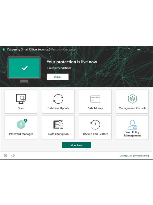 Kaspersky Small Office Security 20 PC-re, 2 szerverre, 3 éves előfizetés
