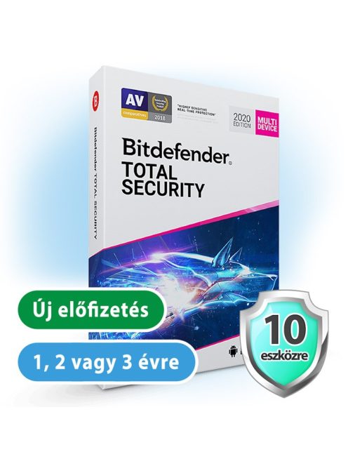 Bitdefender Total Security 10 eszközre, 1 évre