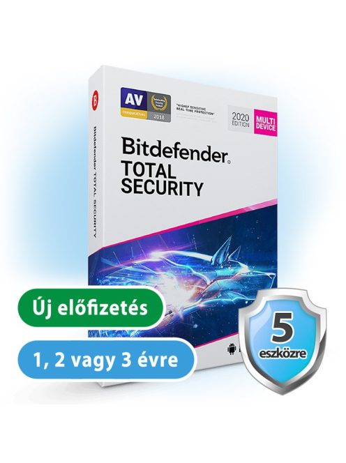 Bitdefender Total Security 5 eszközre, 1 évre