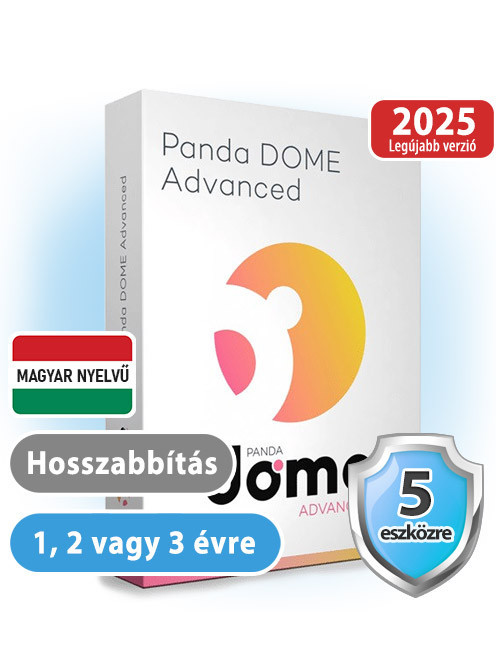Olcsó Antivirus! Avast, McAfee, ESET, Nod32, Kaspersky, Panda Panda Dome Advanced 5 eszközre 3 évre (hosszabbítás)