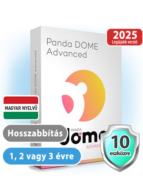 Olcsó Antivirus! Avast, McAfee, ESET, Nod32, Kaspersky, Panda Panda Dome Advanced 10 eszközre 3 évre (hosszabbítás)