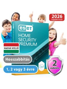   ESET Home Security Premium 2 eszközre 1 évre, hosszabbítás, 30% kedvezménnyel tanárok, diákok, nyugdíjasok, EÜ dolgozók részére