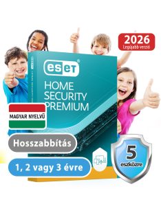   ESET Home Security Premium 5 eszközre 1 évre, hosszabbítás, 30% kedvezménnyel tanárok, diákok, nyugdíjasok, EÜ dolgozók részére