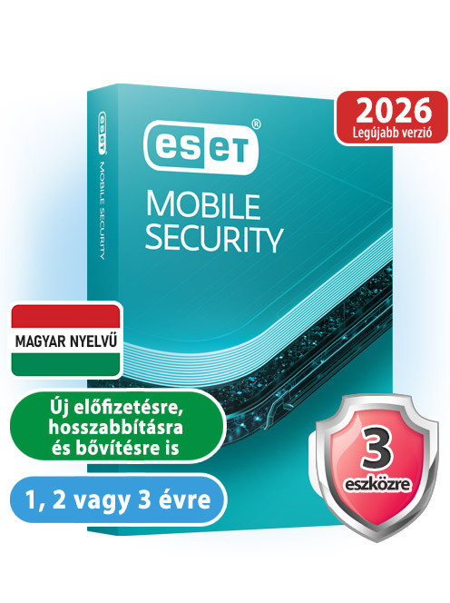 ESET Mobile Security for Android 3 eszközre, 1 évre