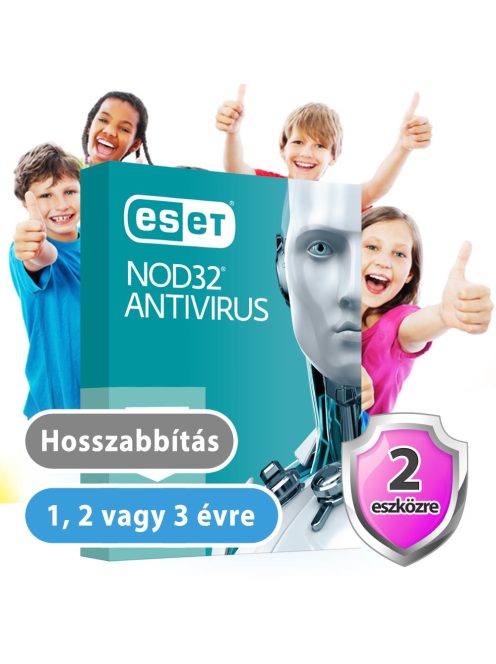 ESET NOD32 Antivrus 2 eszközre (hosszabbítás) 30% kedvezménnyel tanárok, diákok, nyugdíjasok, EÜ dolgozók részére