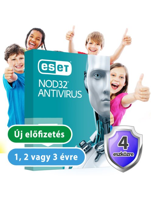 ESET NOD32 Antivrus 4 eszközre 30% kedvezménnyel tanárok, diákok, nyugdíjasok, EÜ dolgozók részére