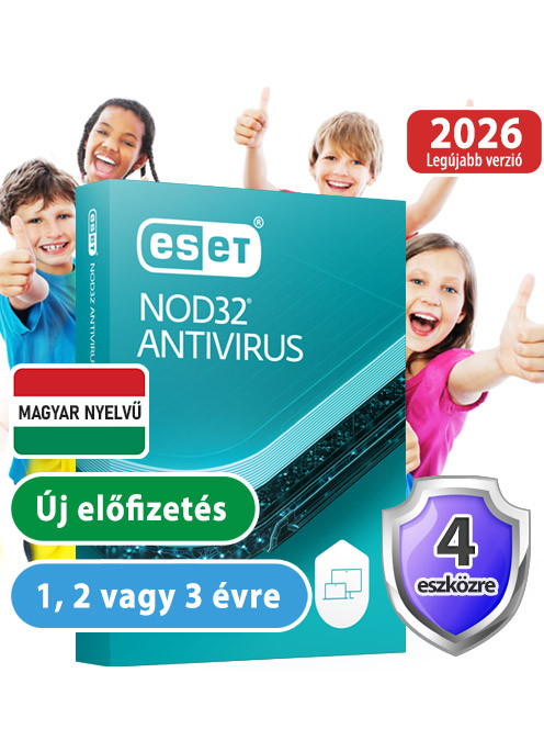 ESET NOD32 Antivrus 4 eszközre 30% kedvezménnyel tanárok, diákok, nyugdíjasok, EÜ dolgozók részére