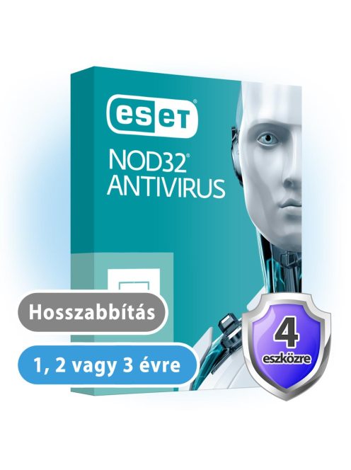 ESET NOD32 Antivrus 4 eszközre (hosszabbítás)