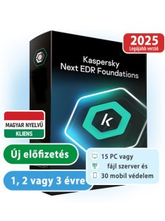   Kaspersky Next EDR Foundations 15 eszközre, 30 mobilra, 1 éves előfizetés 